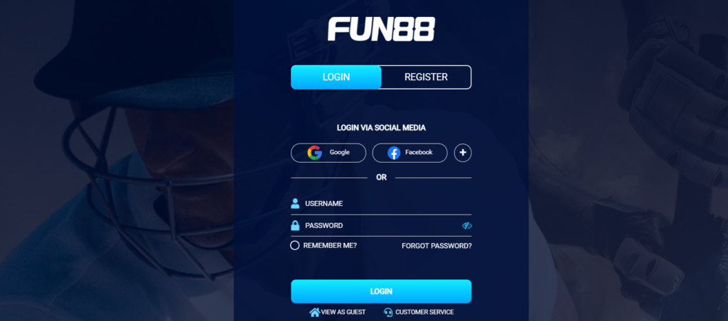 Fun88 Website Screenshot