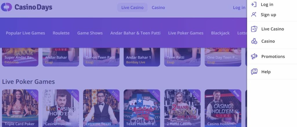 casinodays india review